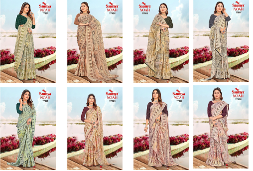 Noah Saumya J Chiffon Sarees