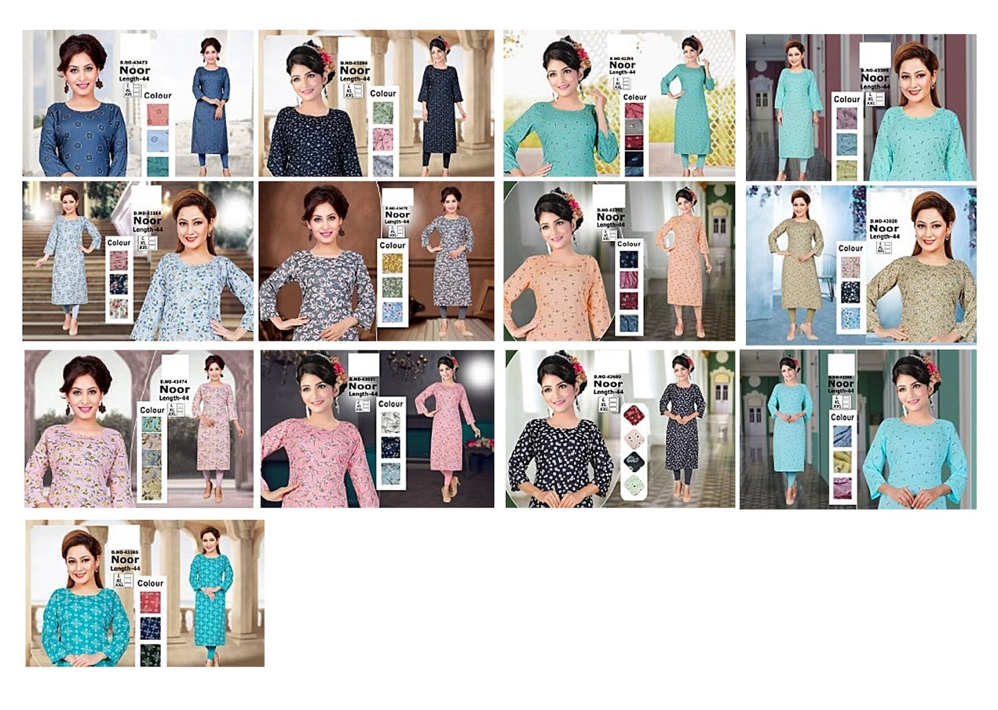 Noor Zoya Rayon Straight Cut Kurtis