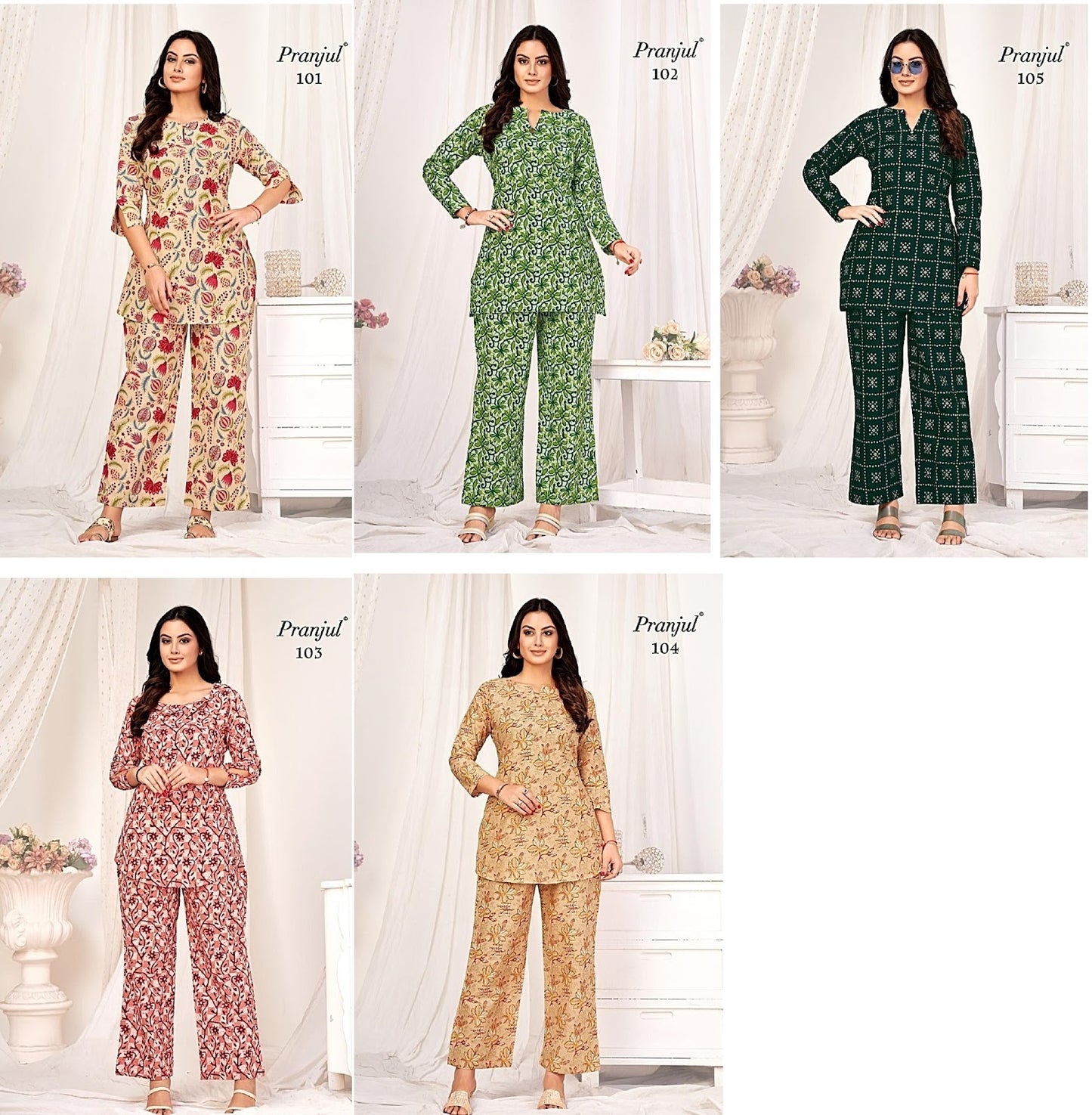 Part A 101 To 105 Pranjul Co Ord Set