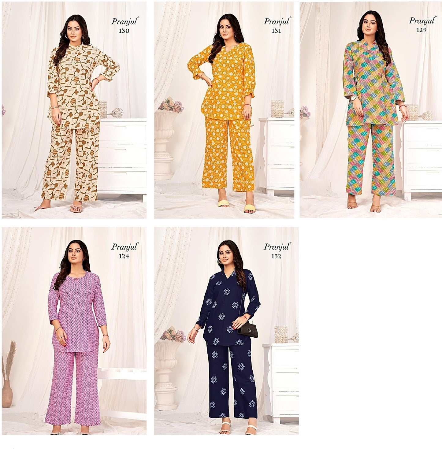 Part E 130, 131, 129, 124, 132 Pranjul Co Ord Set