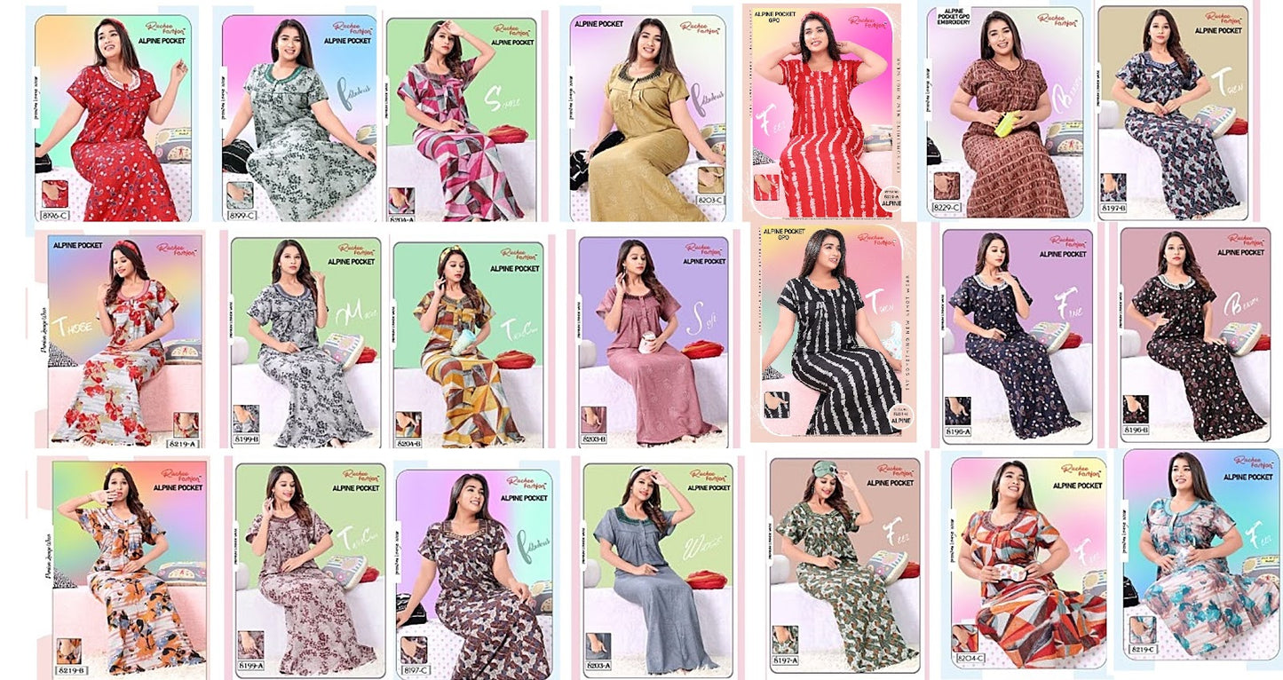 Pocket Gpo 051223 Ruchee Fashion Night Gowns