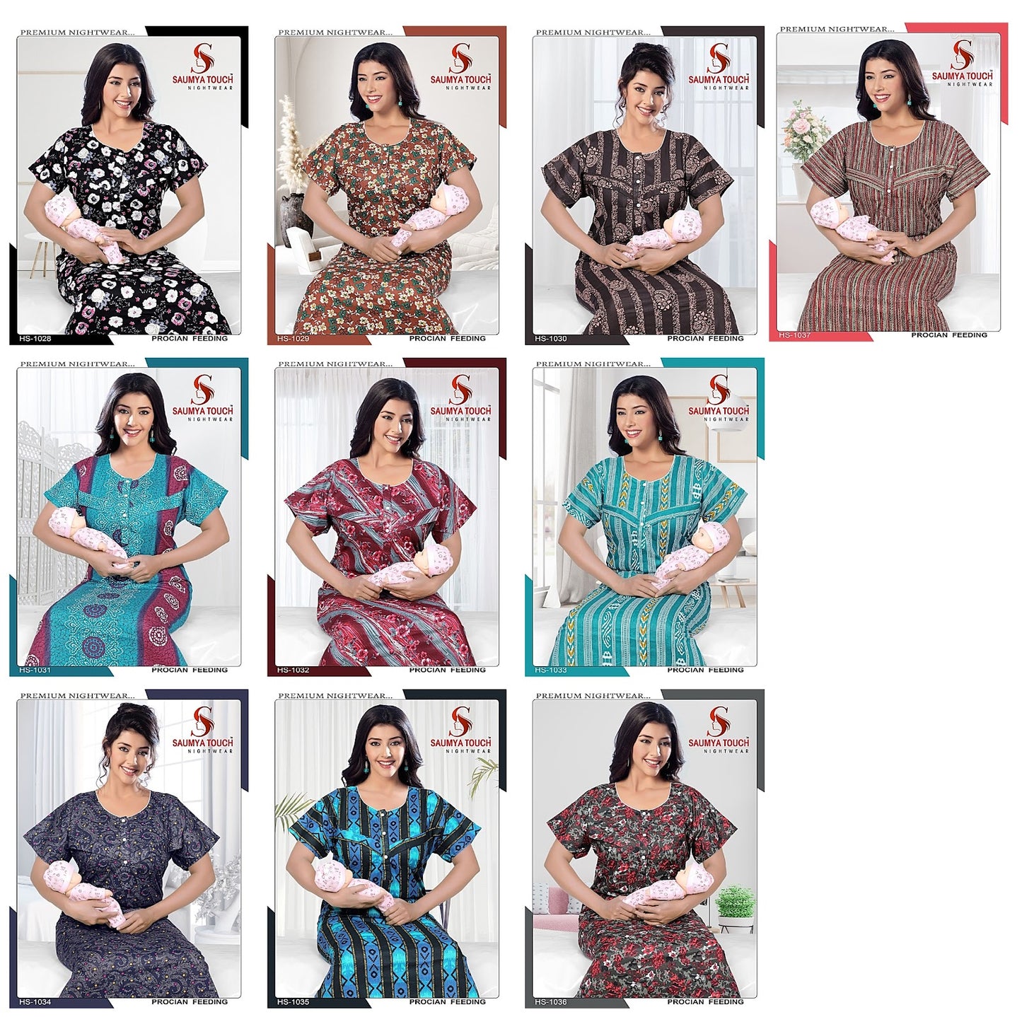 Procian-2912 Saumya Touch Feeding Night Gown