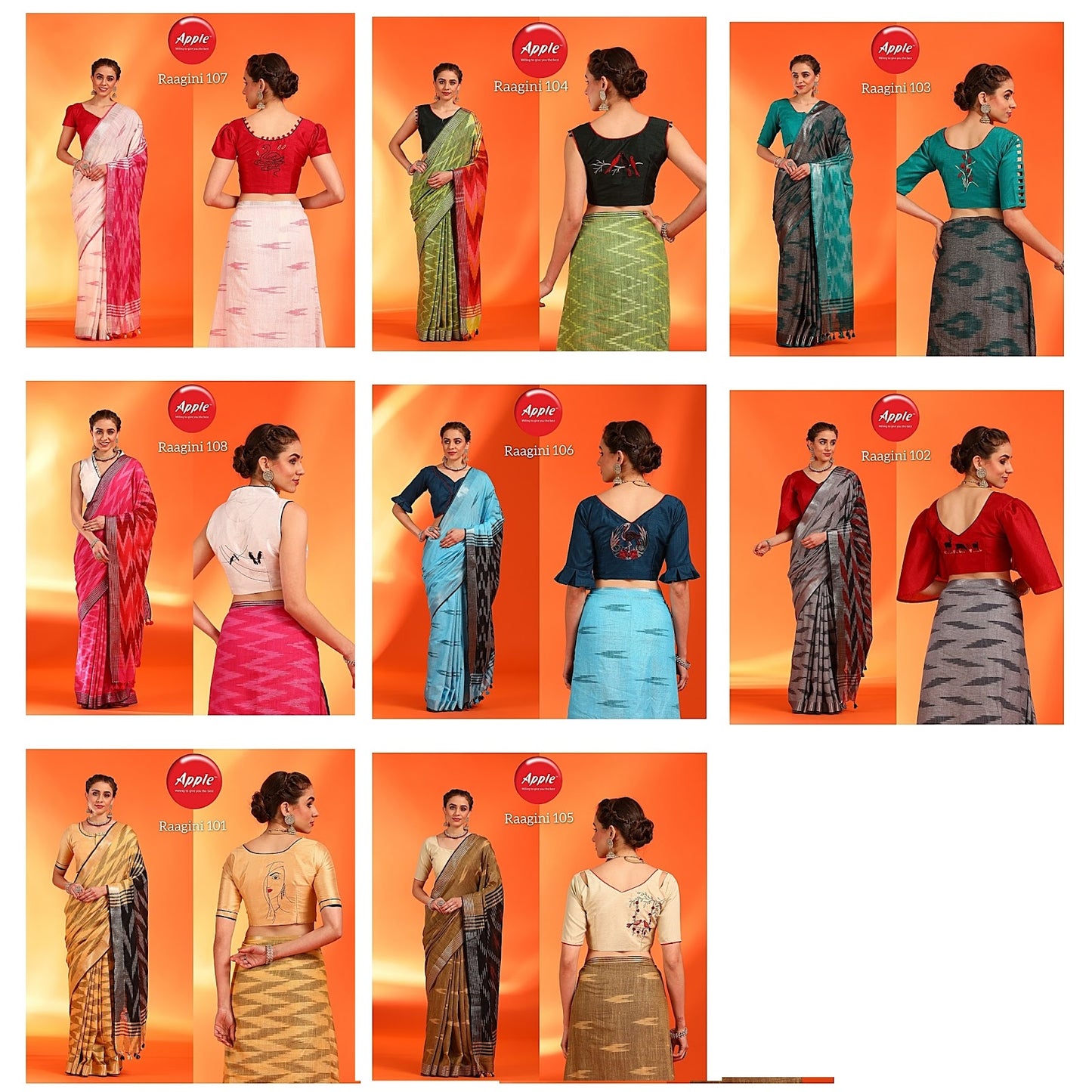 Raagini Apple Cotton Sarees