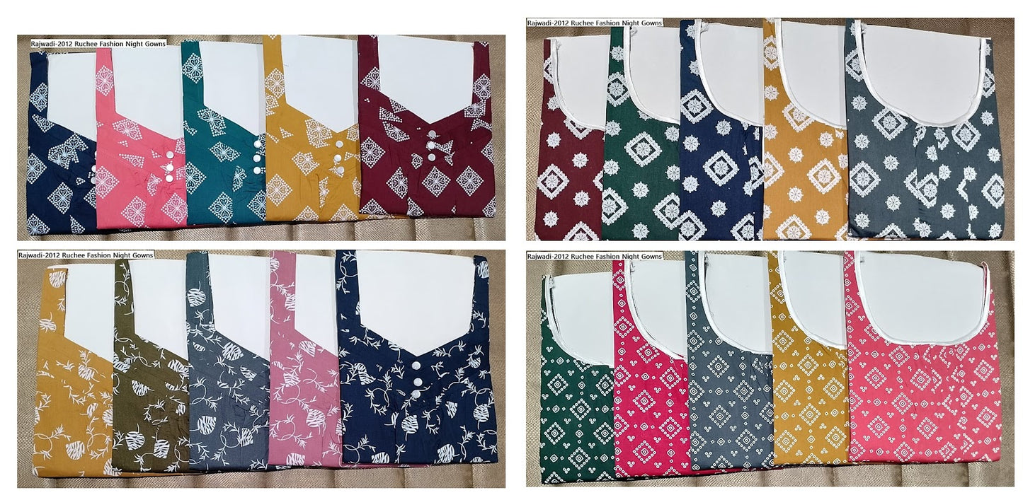 Rajwadi-2012 Ruchee Fashion Cotton Night Gowns
