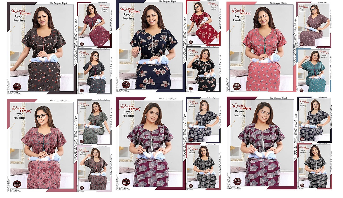 Rayon-0502 Ruchee Fashion Feeding Night Gown