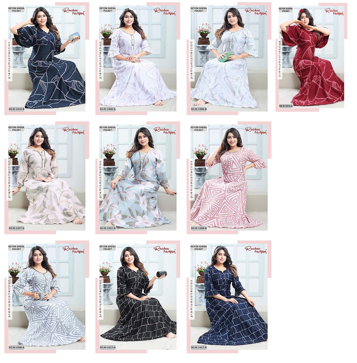 Rayon-1303B Ruchee Fashion Night Gowns