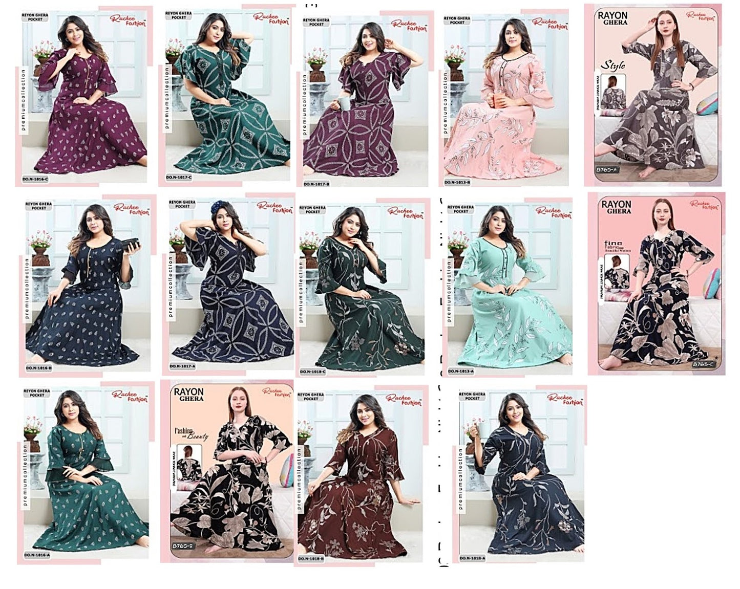 Rayon-1303 Ruchee Fashion Night Gowns