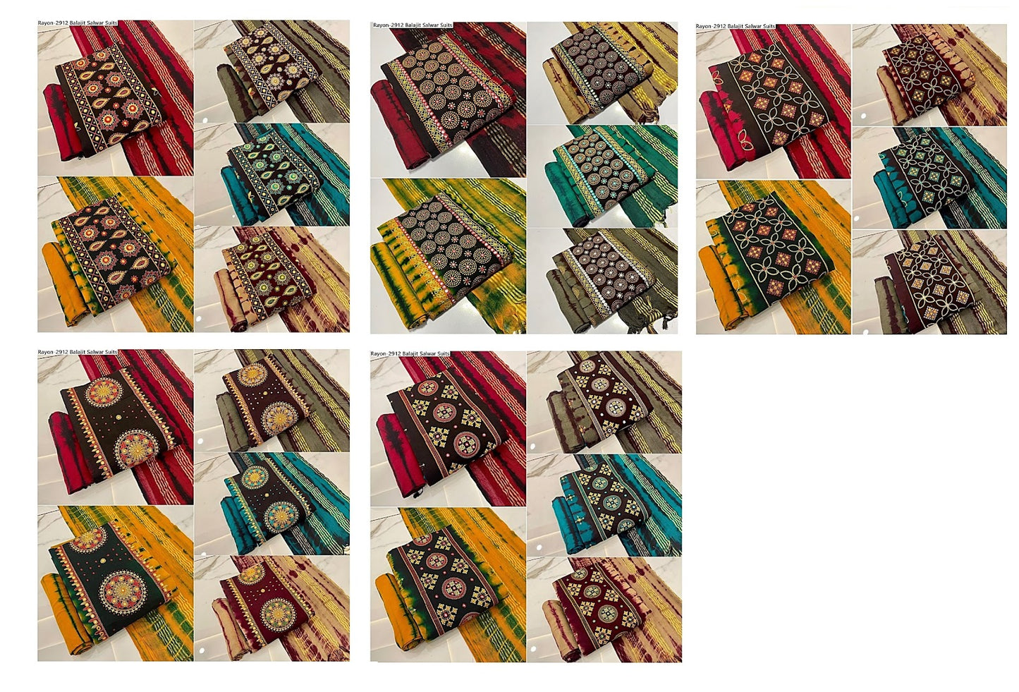 Rayon-2912 Balajit Tie Dye Salwar Suits