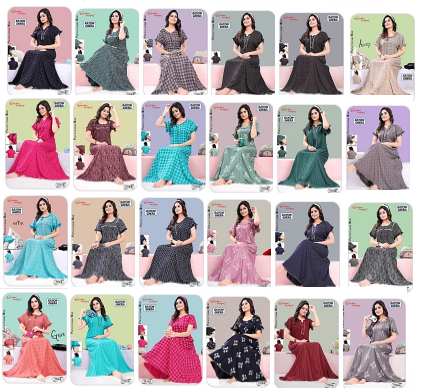 Rayon Ghera C Ruchee Fashion Night Gowns