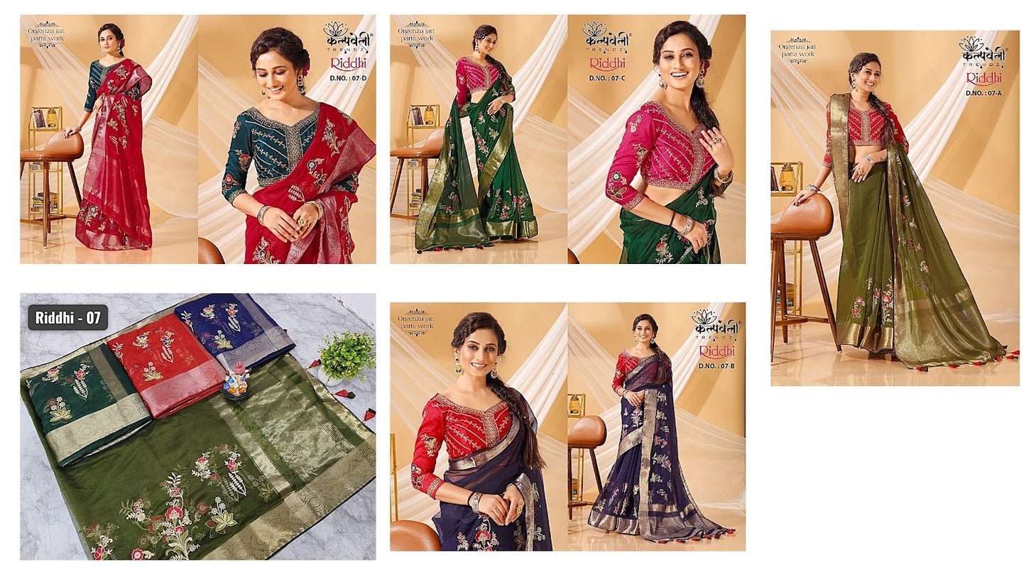 Riddhi-7 Kalpveli Organza Sarees