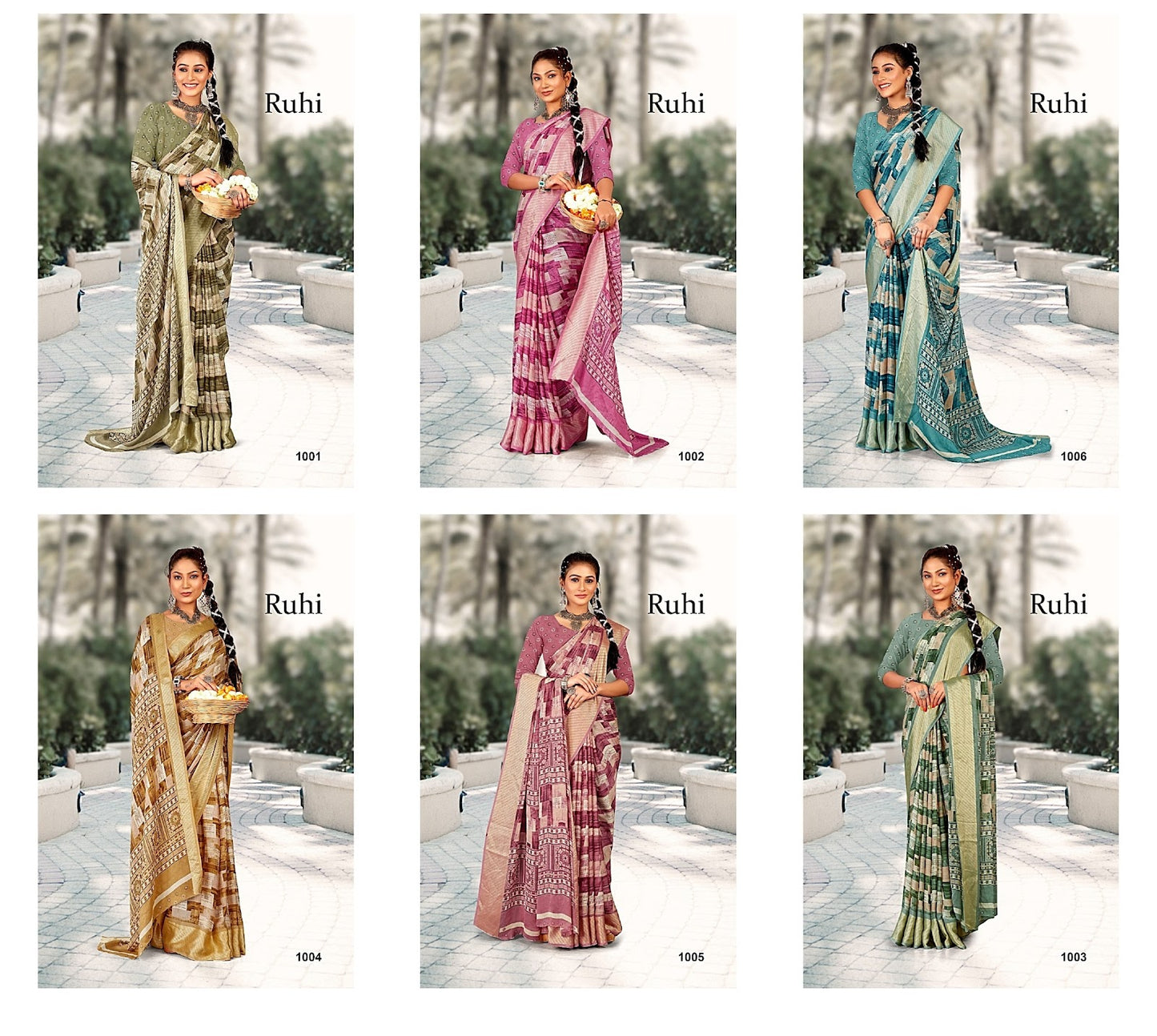 Ruhi Mahamani Creation Moss Sarees