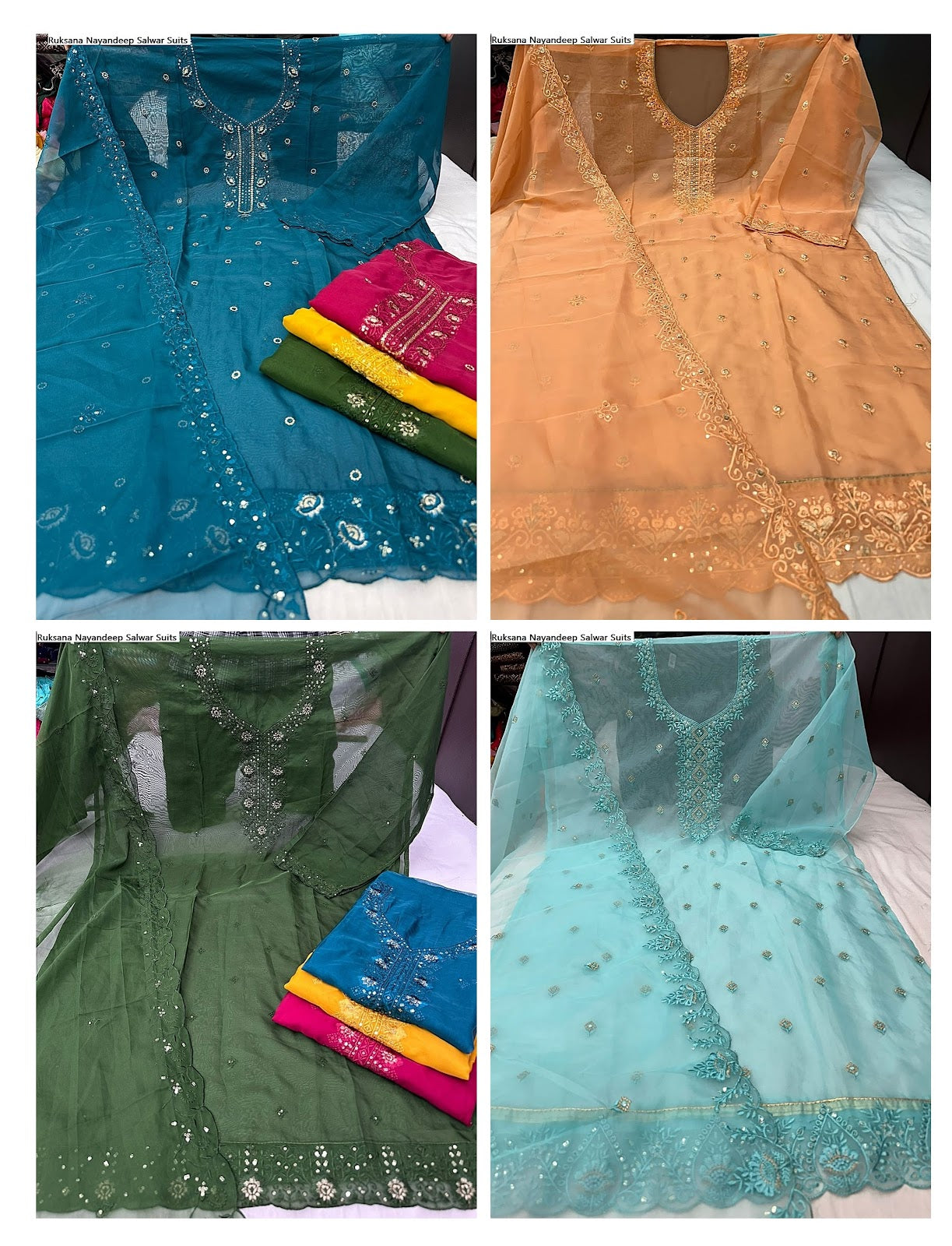 Ruksana Nayandeep Organza Salwar Suits