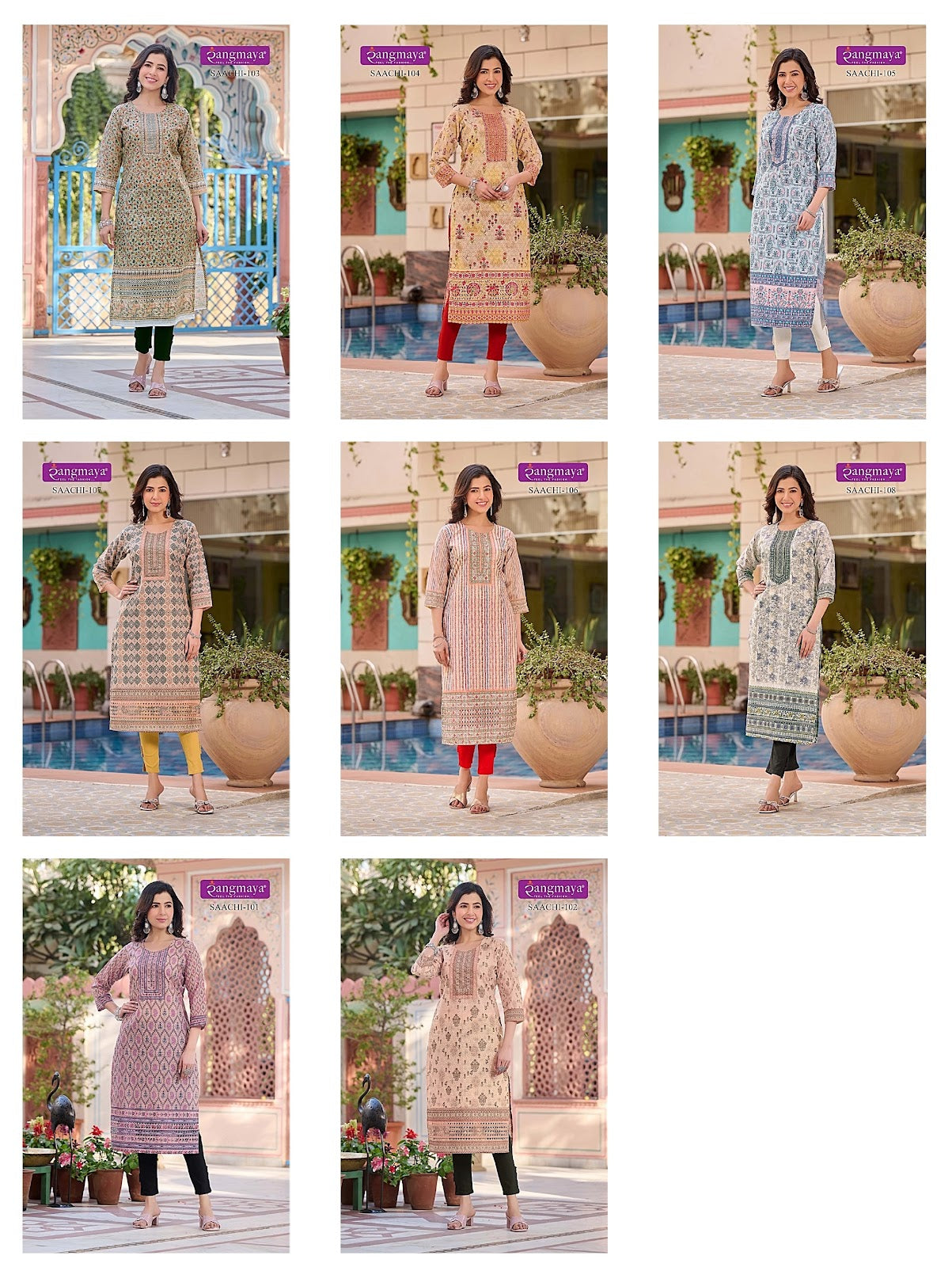 Saachi Rangmaya Long Straight Kurti