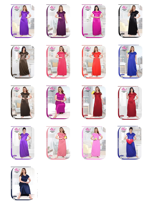 Satin-0703 Aayra Night Gowns