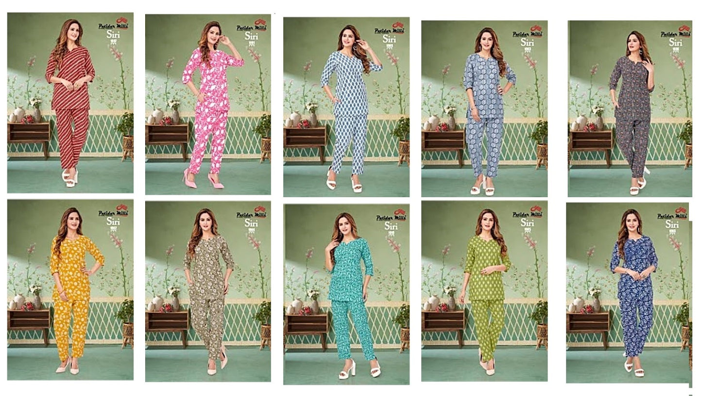 Siri Patidar Mills Cotton Co Ord Set