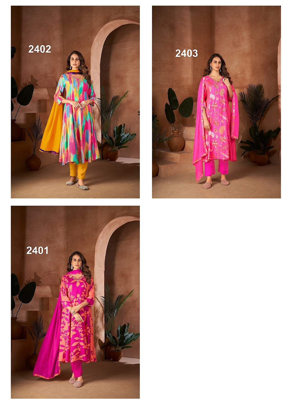 Spring Jivora Pure Muslin Readymade Pant Style Suits