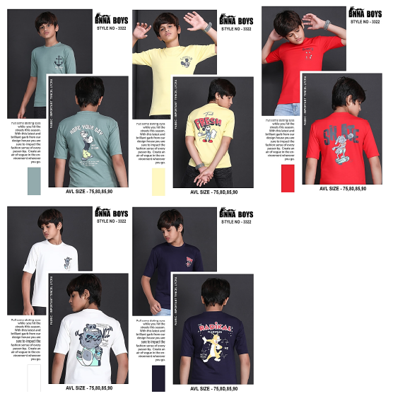 Style 3322 Bnna Lycra Boys Tshirt