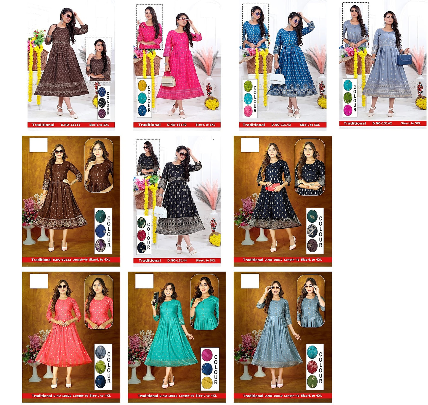 Traditional-A Zoya Rayon Anarkali Kurtis