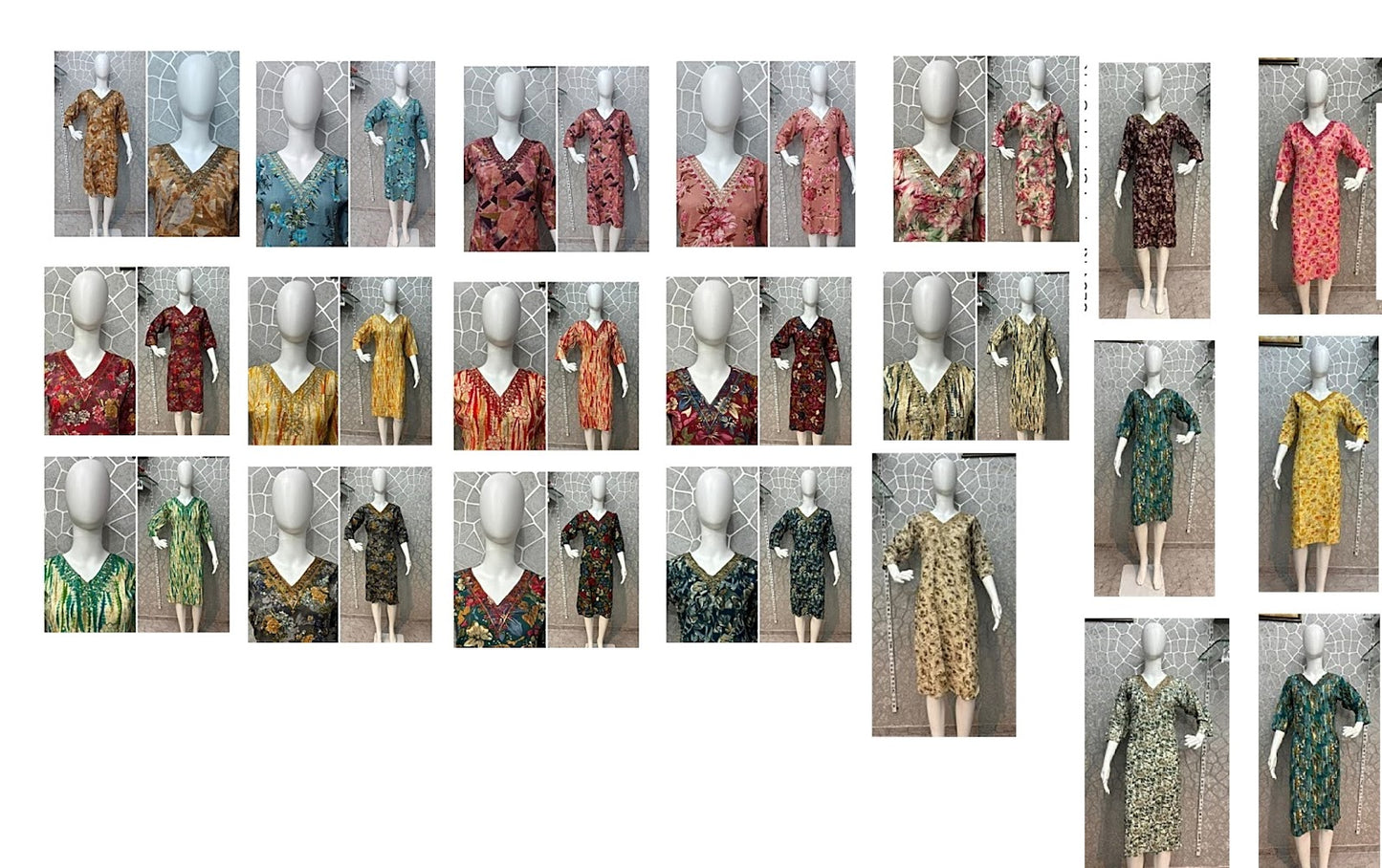 V- Neck -2501 Khasiyat Rayon Straight Cut Kurtis