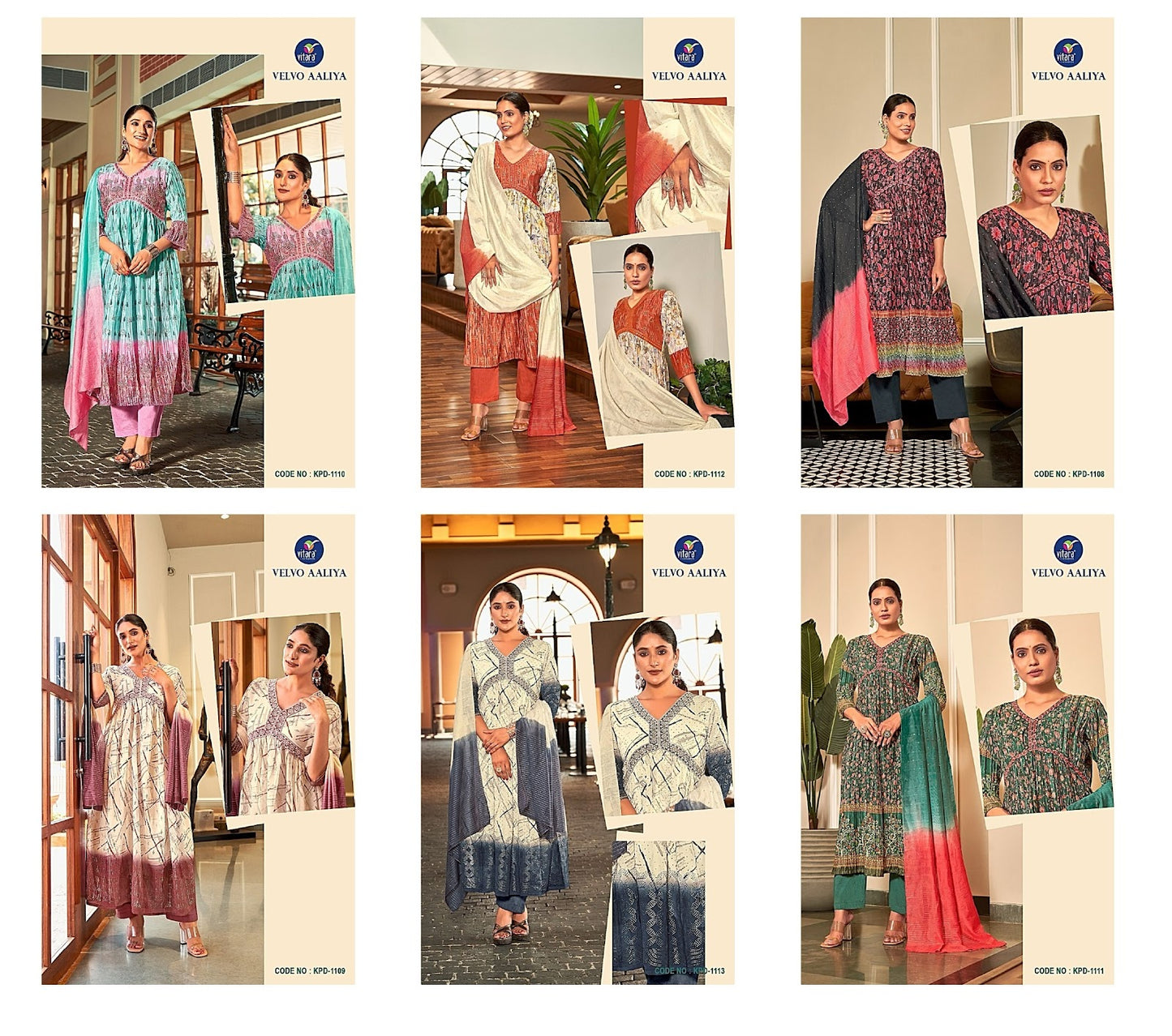 Velvo Alia Vitara Chinon Readymade Pant Style Suits