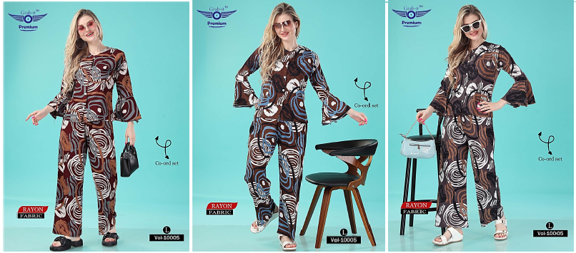 Vol 10005 Grab It Rayon Co Ord Set