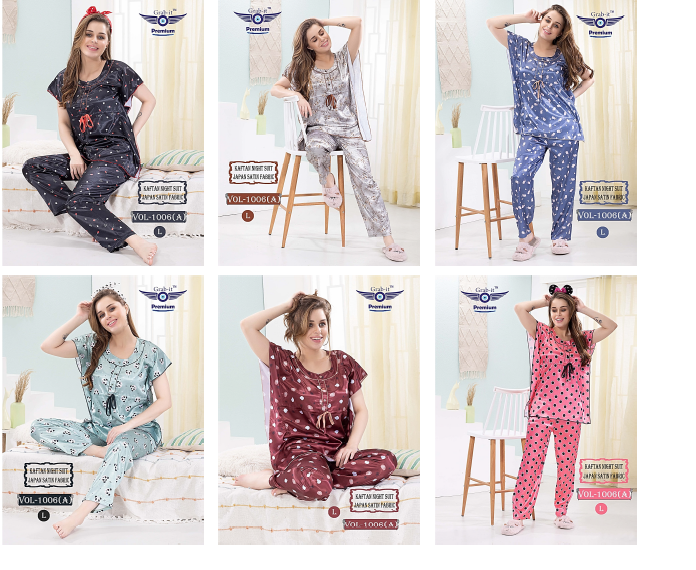 Vol 1006 A Grab It Kaftan Night Suits