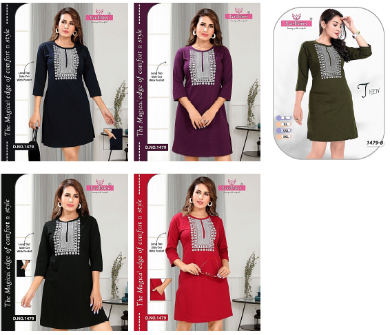 Vol 1479 Color La Fairy Designer Long Top