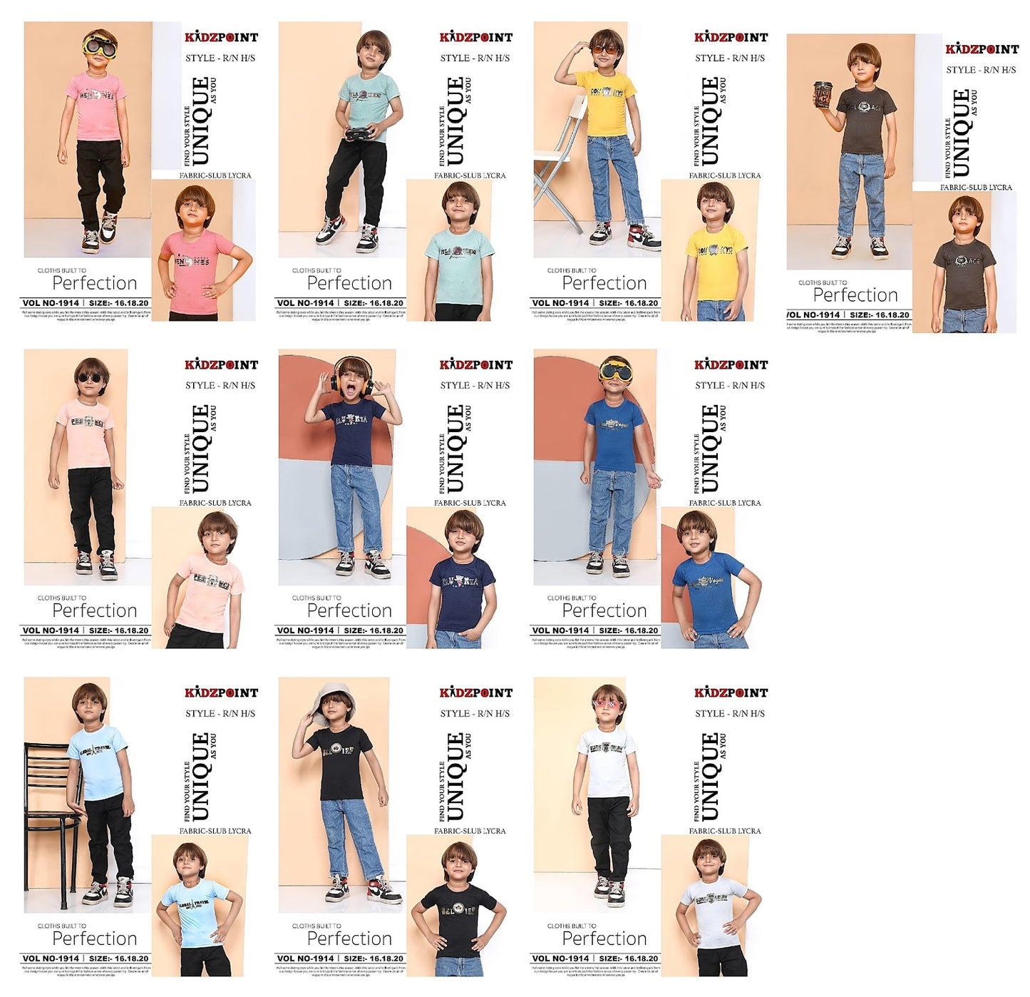 Vol 1914 Kidzpoint Lycra Boys Tshirt