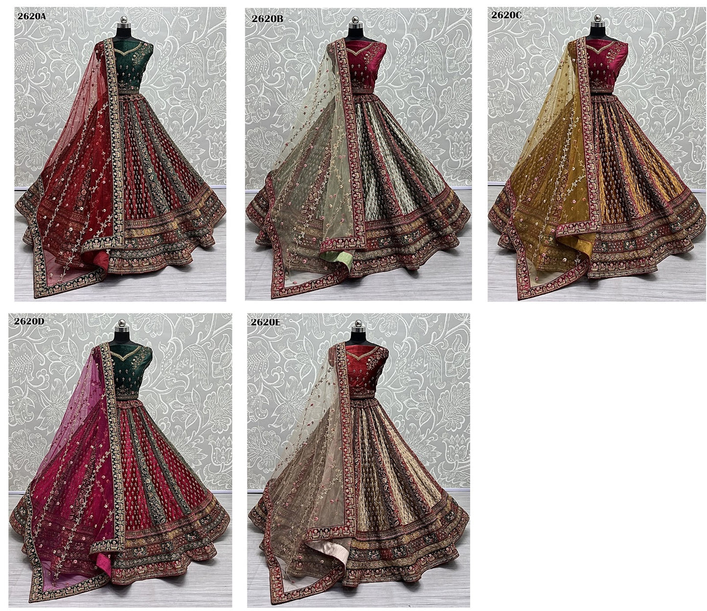 2620 Anjani Art Velvet Bridal Lehenga Choli