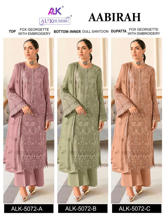 Aabirah Vol 1-5072 Alk Georgette Pakistani Salwar Suits