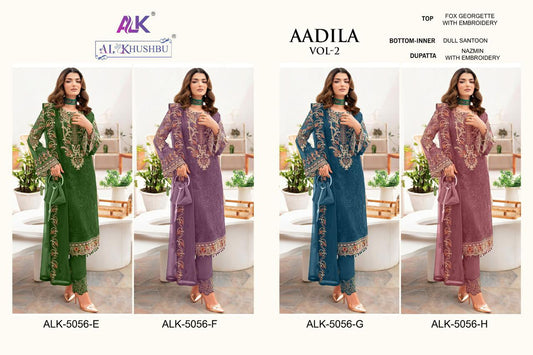 Aadila Vol 2 5056-Efgh Alk Georgette Pakistani Salwar Suits
