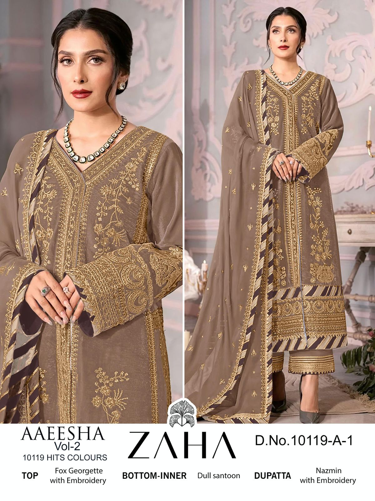 Aaeesha Vol 2- 10119 Zaha Georgette Pakistani Salwar Suits