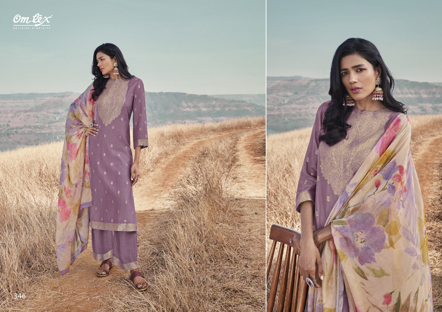 Aamod Vol 2 Omtex Muslin Plazzo Style Suits