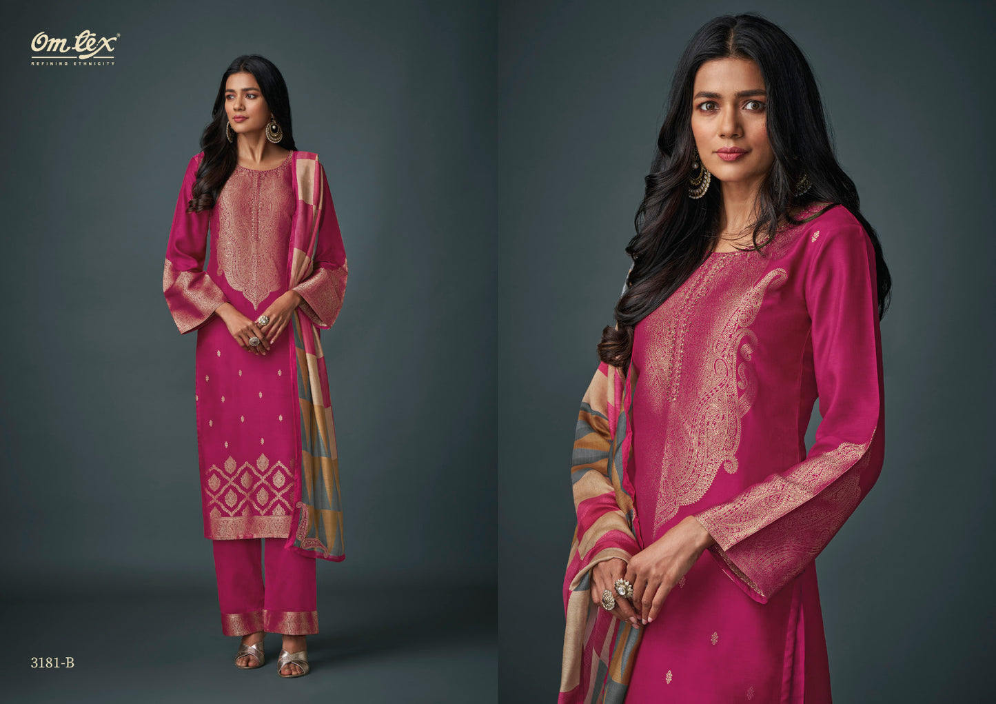 Aamod Xl Omtex Muslin Plazzo Style Suits