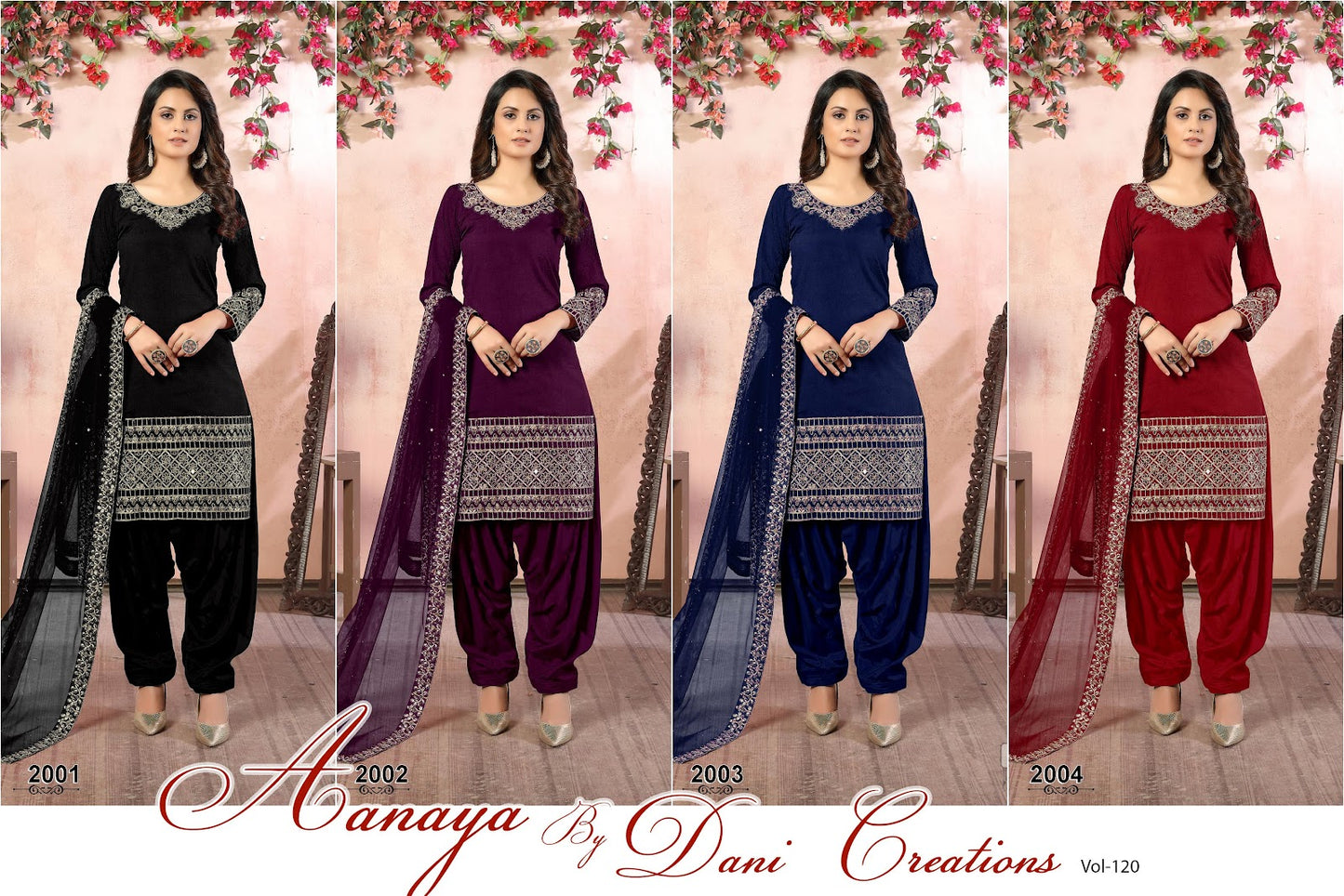Aanaya Vol 120 Dani Creation Art Silk Patiyala Style Suits