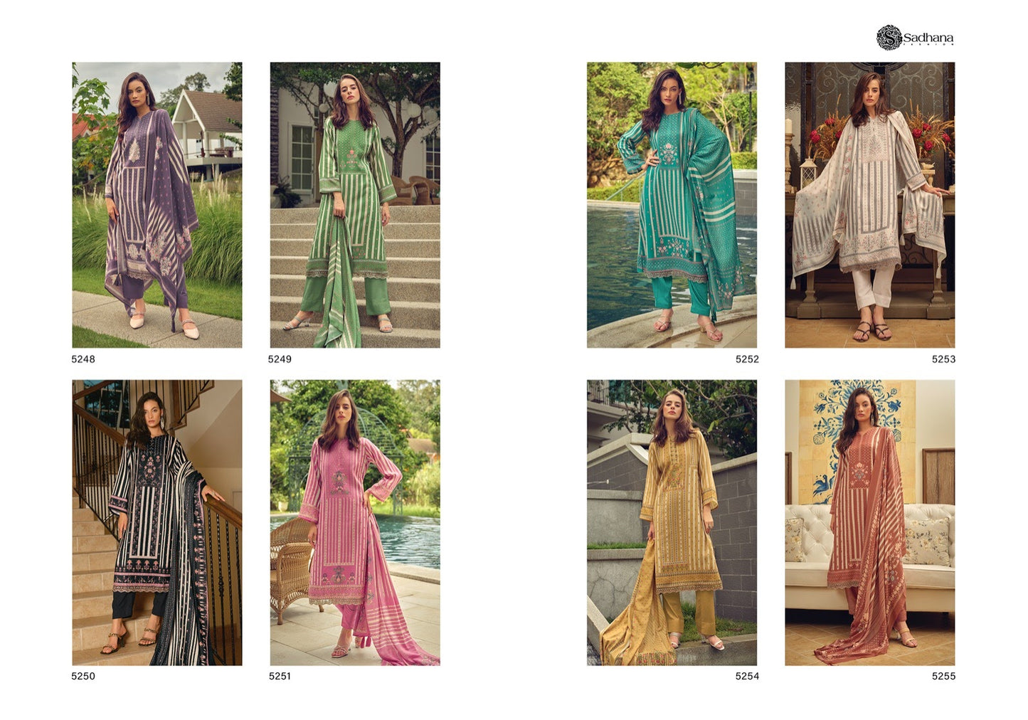 Aasaib Sadhana Viscose Pashmina Suits