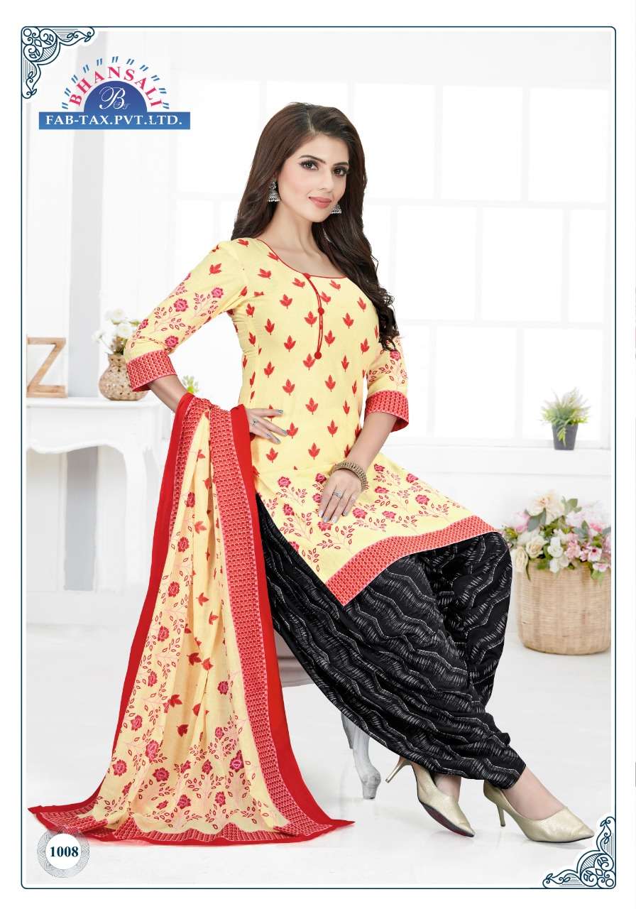 Aashma Vol 10 Bhansali Readymade Cotton Patiyala Suits