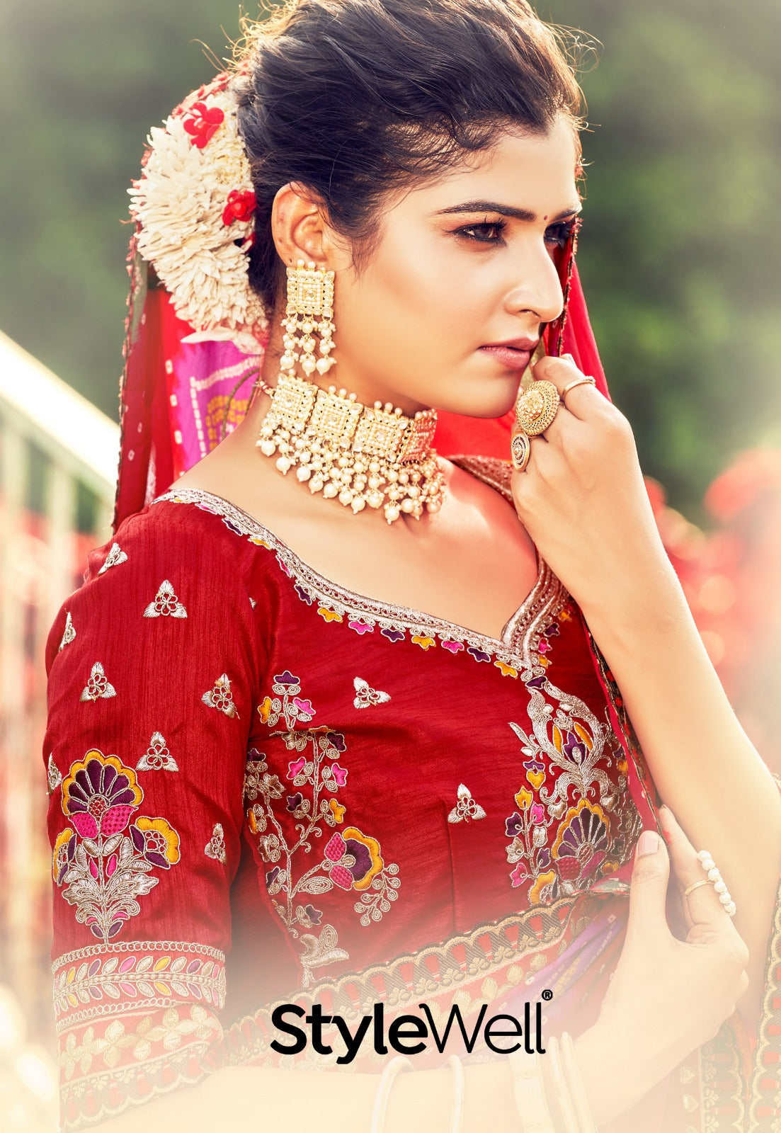 Ayushmati Stylewell Moss Sarees