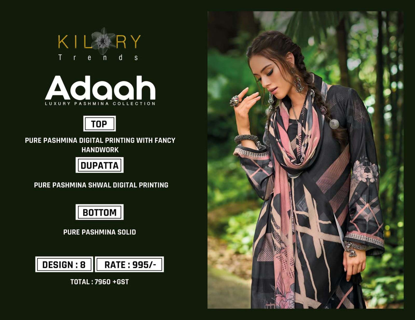 Adaah Kilory Pashmina Suits