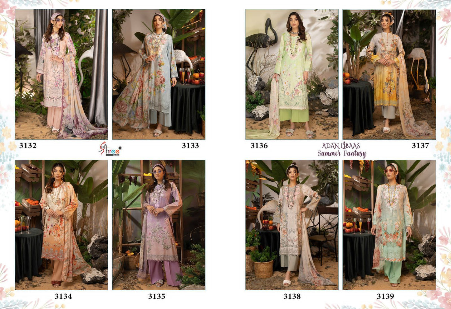 Adan Libaas Summer Fantasy Shree Fabs Cotton Pakistani Patch Work Suits