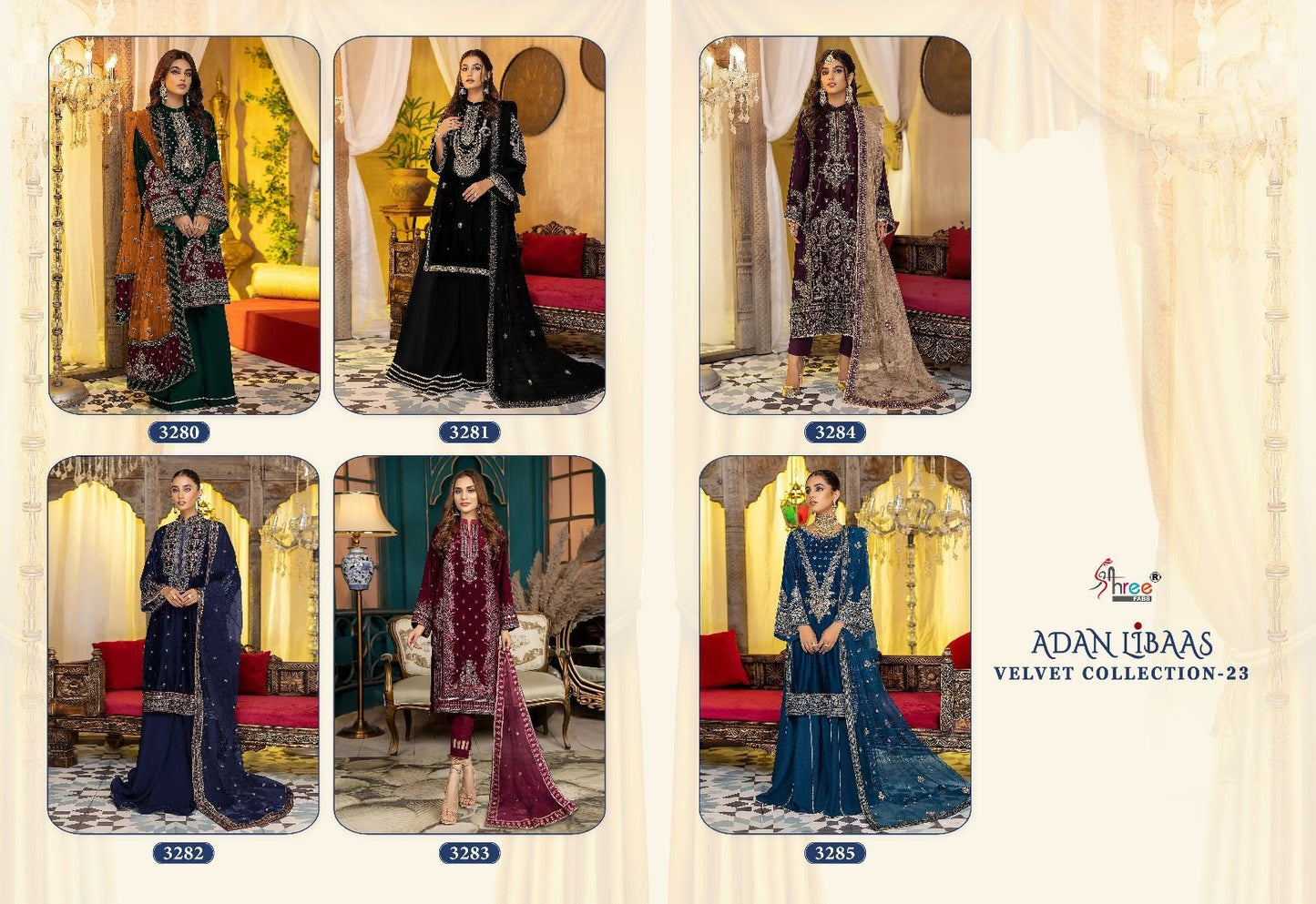 Adan Libaas Velvet Collection 23 Shree Fabs Velvet Suits