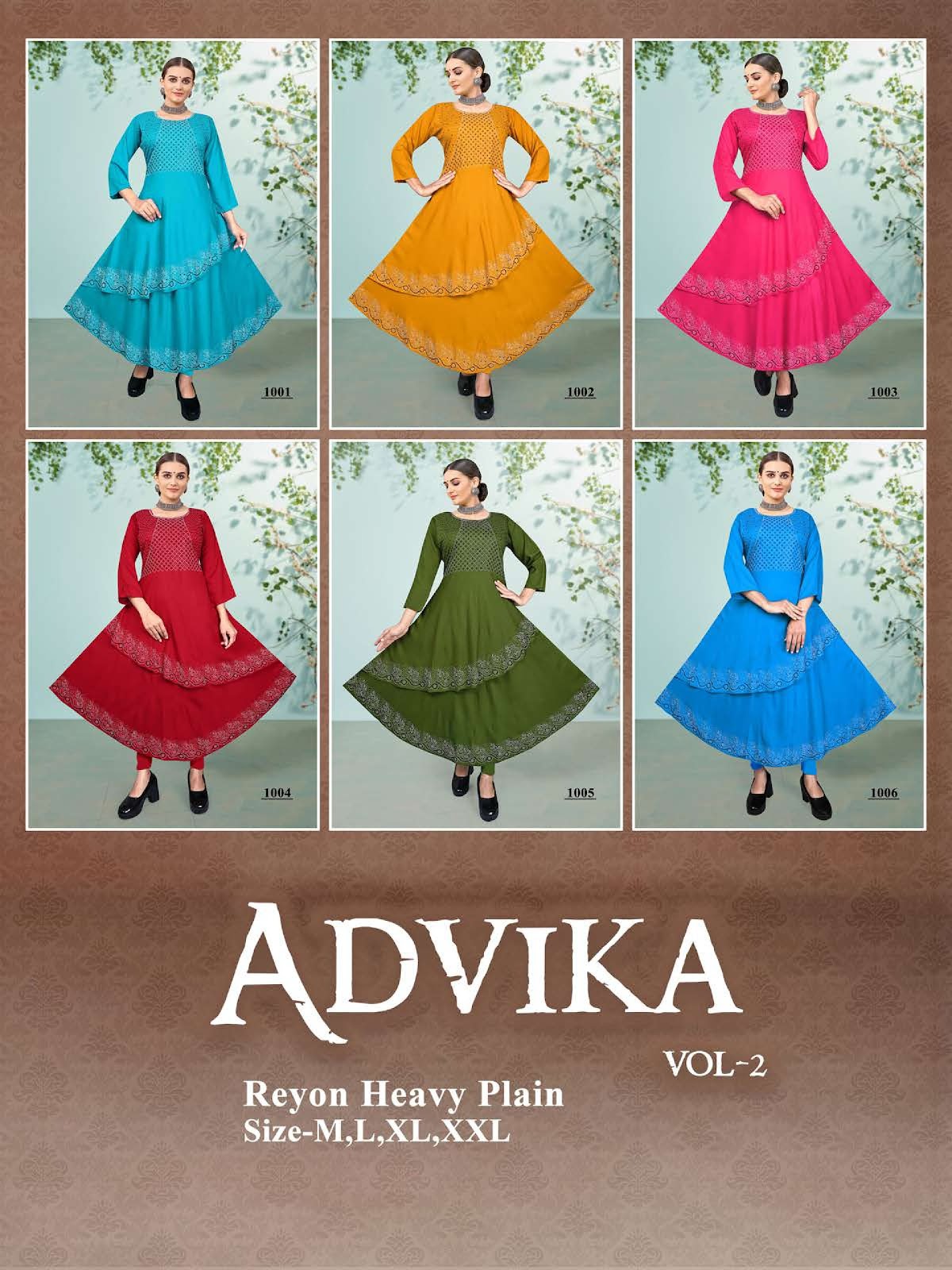 Advika Vol 2 Kavinay Rayon Anarkali Kurtis