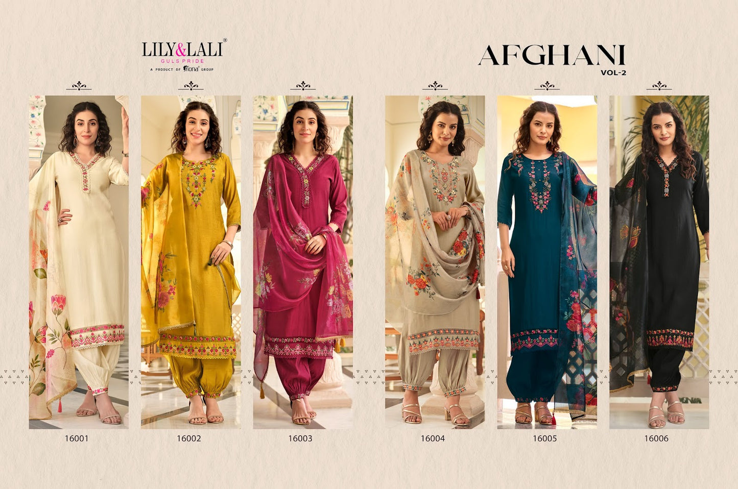 Afghani Vol 2 Lily Lali Milan Silk Readymade Pant Style Suits