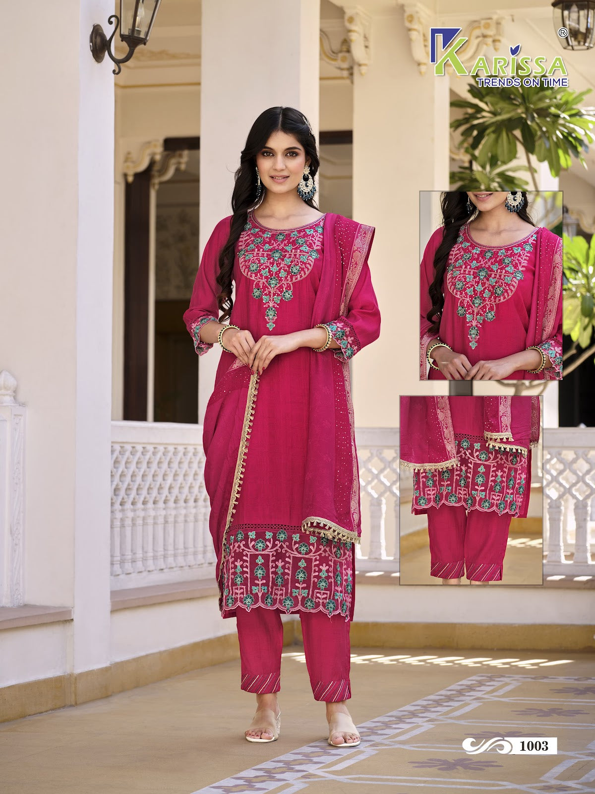 Afreen Karissa Viscose Silk Readymade Pant Style Suits
