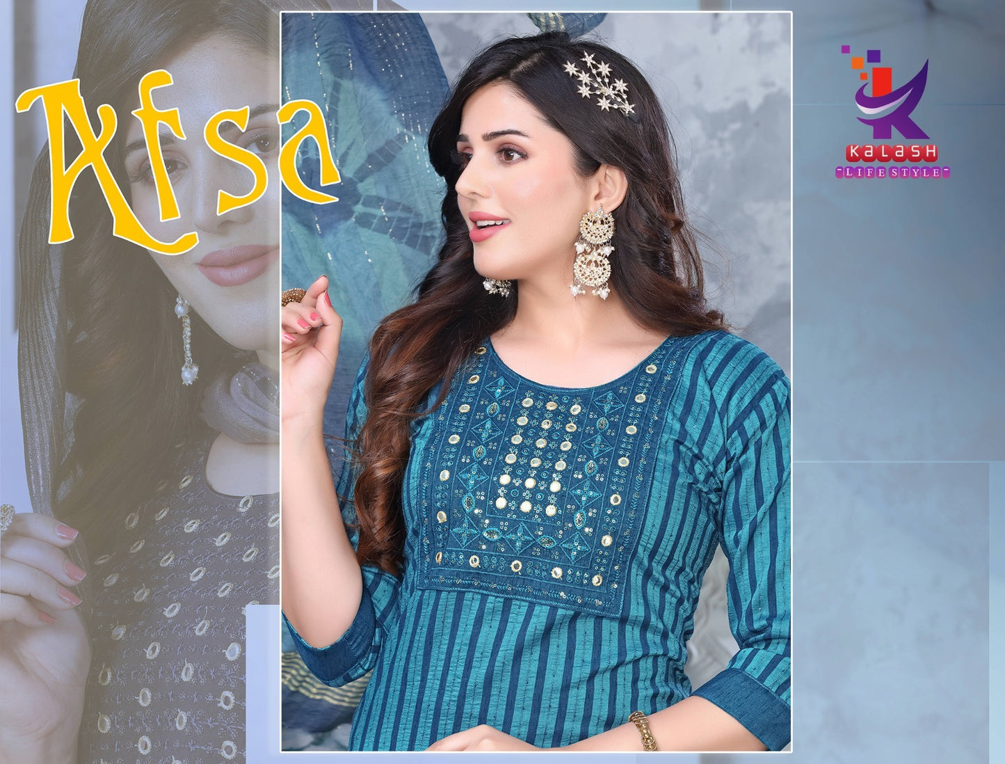 Afsa Mlm Kalash Lifestyle Chanderi Readymade Pant Style Suits