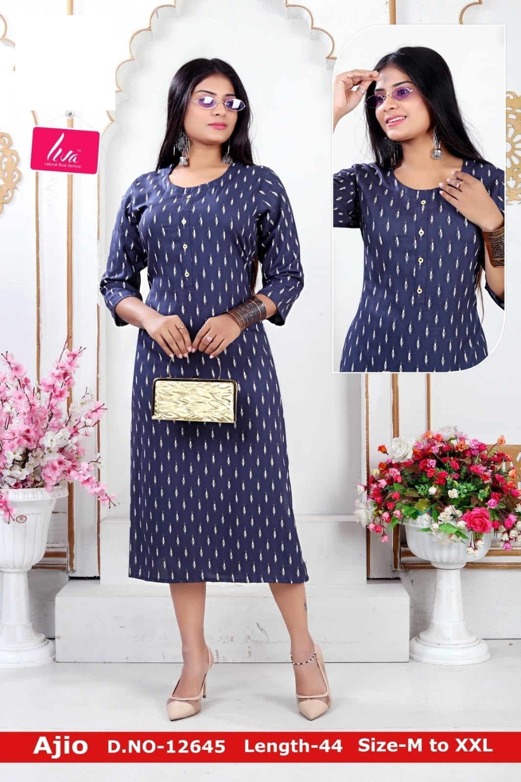 Ajio Zoya Rayon Straight Cut Kurtis