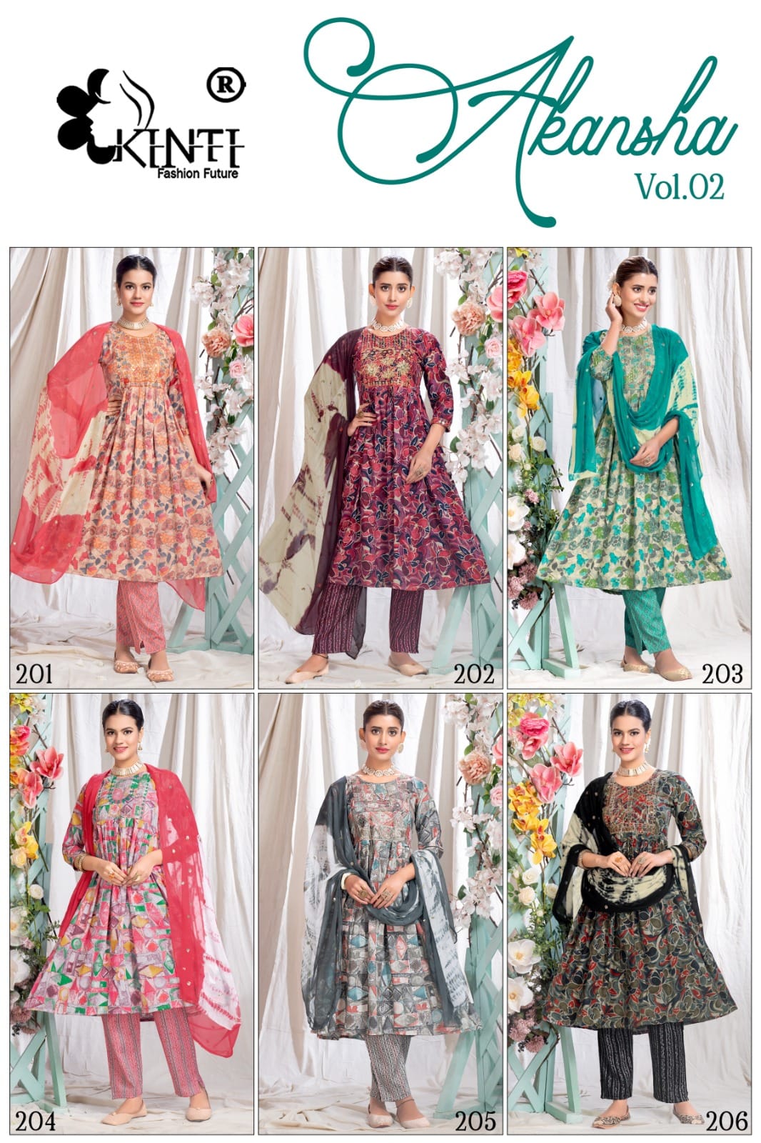 Akansha Vol 2 Kinti Capsule Print Readymade Pant Style Suits