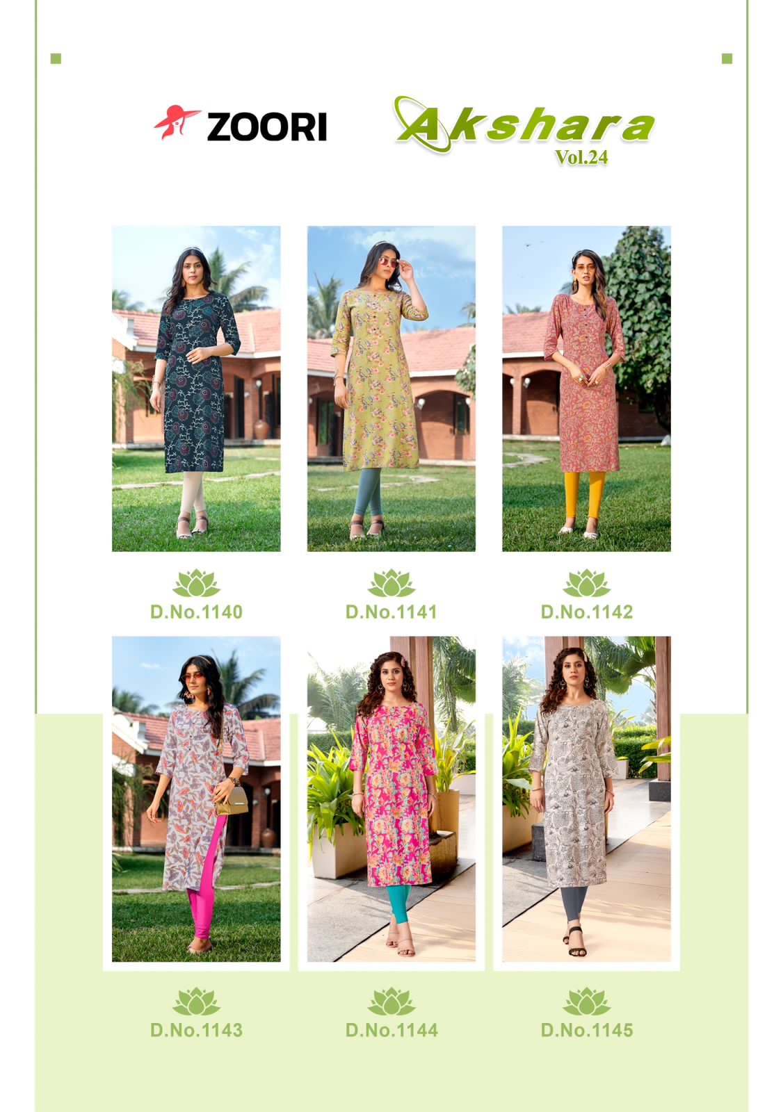 Akshara Vol 24 Zoori Rayon Long Straight Kurti