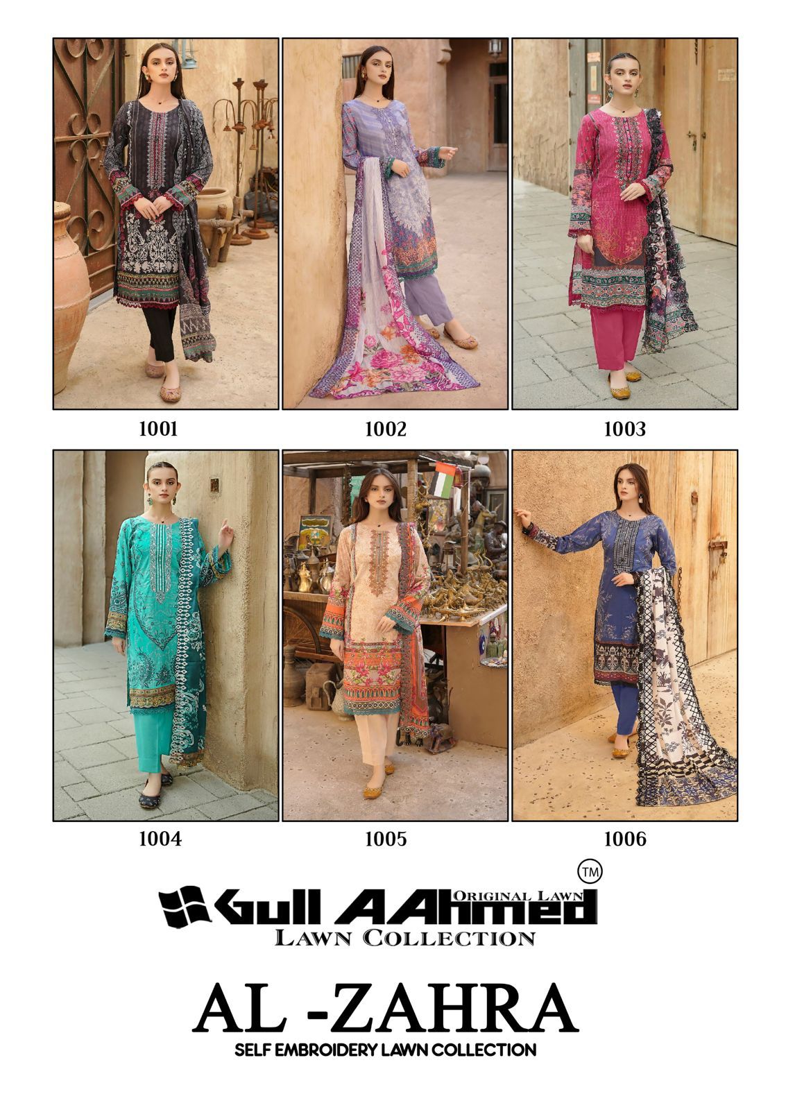 Al Zahra Gul Ahmed Lawn Karachi Salwar Suits