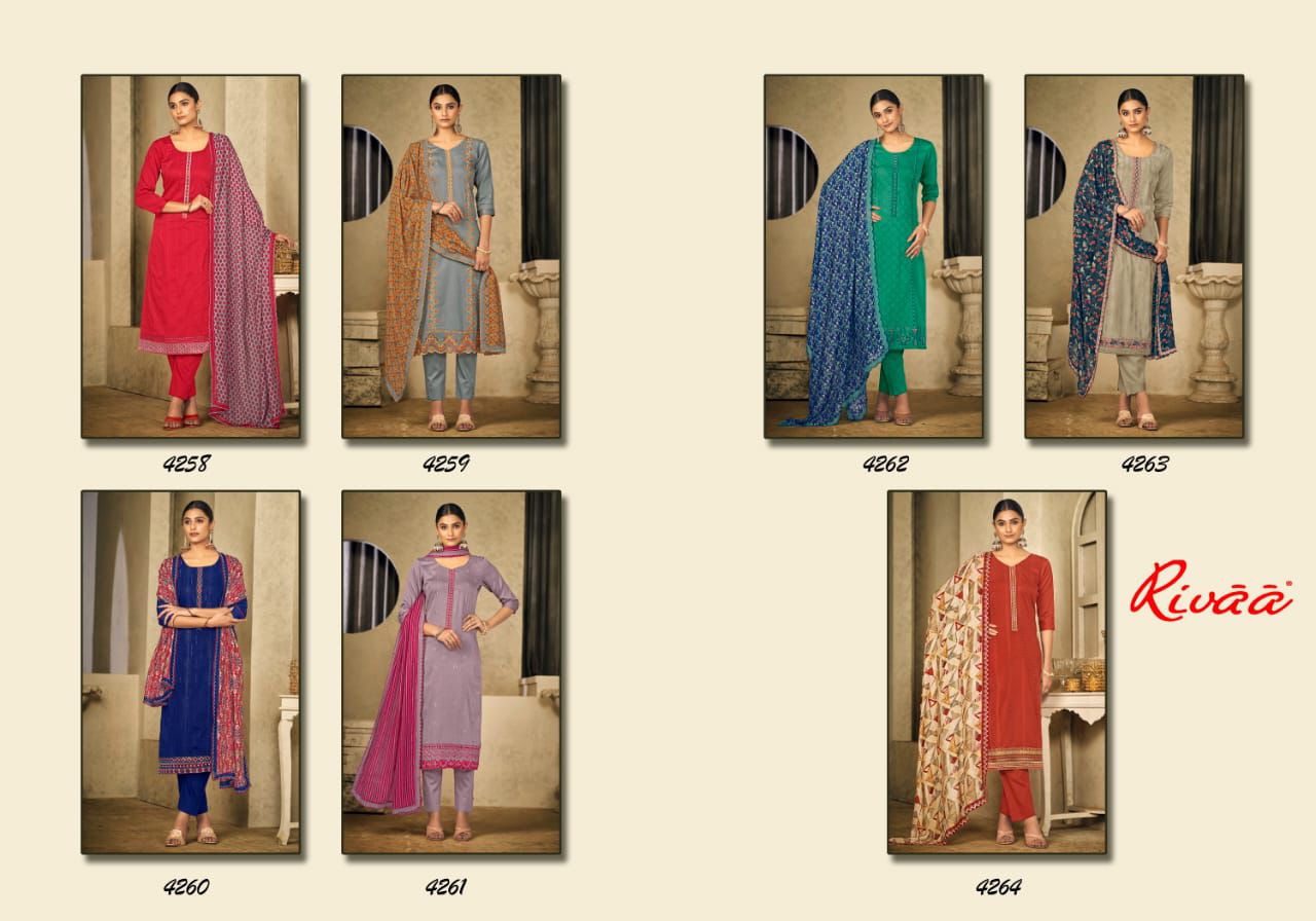 Alankar Rivaa Jam Satin Pant Style Suits